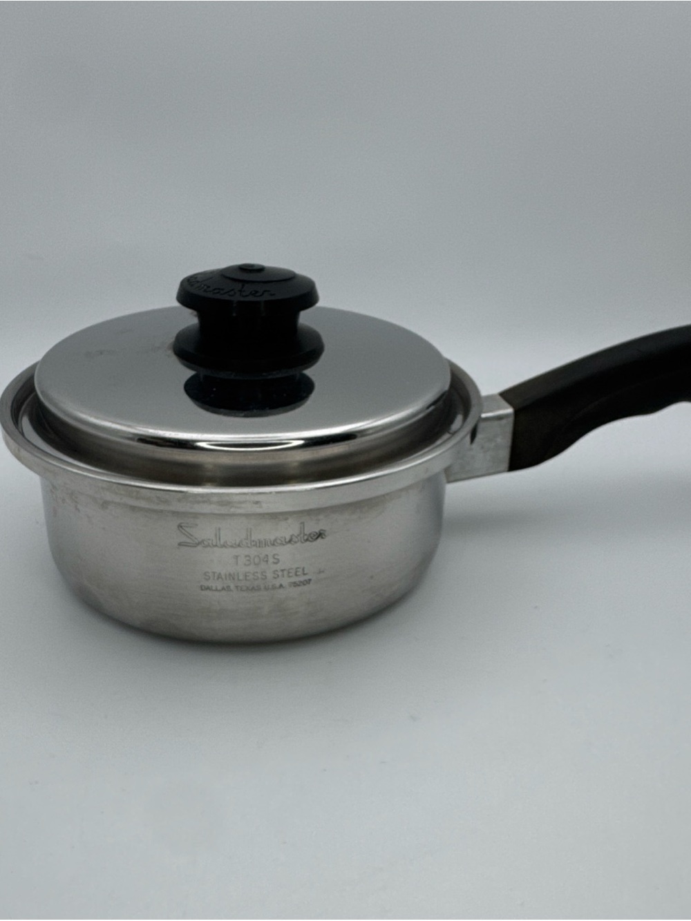 Saladmaster T304S Stainless Steel Sauce Pan Pot 1 Qt. w/ Vapor Vent Lid USA TX